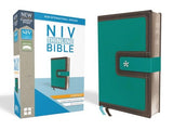 NIV, Thinline Bible, Compact, Imitation Leather, Blue/Brown, Red Letter Edition by Zondervan