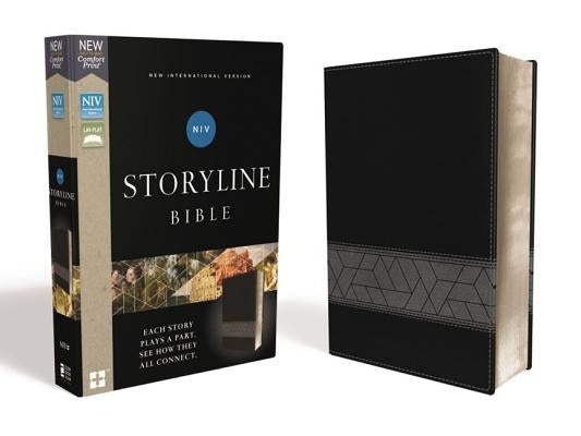 Niv, Storyline Bible, Leathersoft, Black, Comfort Print: Each Story Plays a Part. See How They All Connect. by Emmanuel Foundation