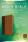 Premium Value Large Print Slimline Bible-NLT by Tyndale